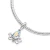 Srebrna zawieszka kwiat lotosu cyrkonia Charms Z755-925-BS marko