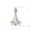 Srebrna zawieszka kwiat lotosu cyrkonia Charms Z755-925-BS marko