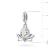 Srebrna zawieszka kwiat lotosu cyrkonia Charms Z755-925-BS marko