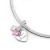 Srebrna zawieszka łapka serce różowa cyrkonia Charms Z754-925-RS marko
