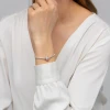 Srebrna zawieszka okrągły koralik różowe kwiaty Charms Z753-925-RS marko