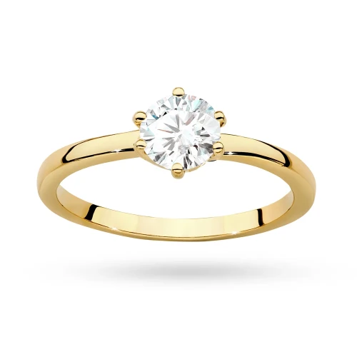 Klasyczny pierścionek z żółtego złota z diamentem laboratoryjnym 0,70ct w sześciu łapkach Lab Diamonds W0535.Z3.LDW.04 marko