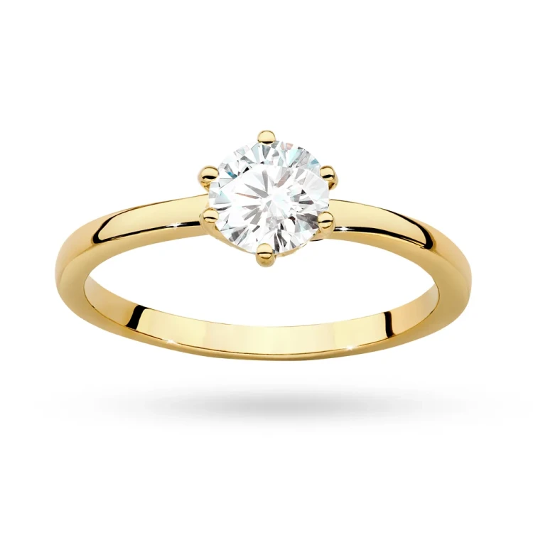 Klasyczny pierścionek z żółtego złota z diamentem laboratoryjnym 0,70ct w sześciu łapkach Lab Diamonds W0535.Z3.LDW.04 marko
