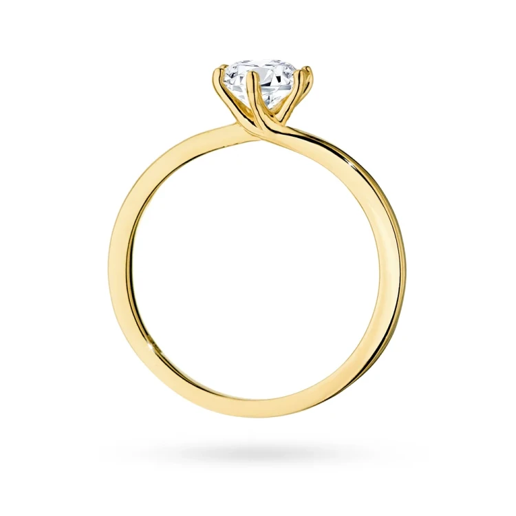 Klasyczny pierścionek z żółtego złota z diamentem laboratoryjnym 0,70ct w sześciu łapkach Lab Diamonds W0535.Z3.LDW.04 marko
