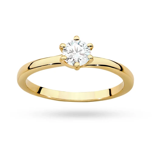 Klasyczny pierścionek z żółtego złota z diamentem laboratoryjnym 0,40ct w sześciu łapkach Lab Diamonds W0535.Z3.LDW.02 marko