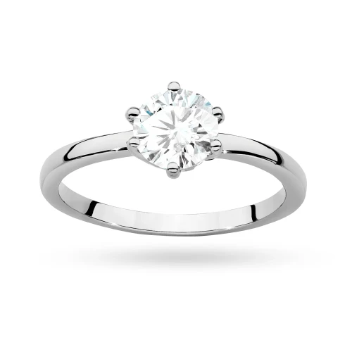 Klasyczny pierścionek z białego złota z diamentem laboratoryjnym 1,00ct w sześciu łapkach Lab Diamonds W0535.B3.LDW.05 marko