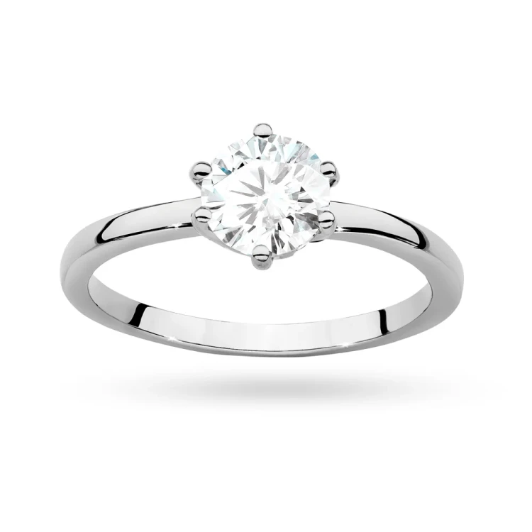 Klasyczny pierścionek z białego złota z diamentem laboratoryjnym 1,00ct w sześciu łapkach Lab Diamonds W0535.B3.LDW.05 marko