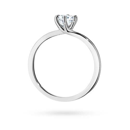Klasyczny pierścionek z białego złota  z diamentem laboratoryjnym 0,50ct w sześciu łapkach Lab Diamonds