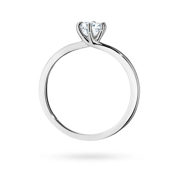 Klasyczny pierścionek z białego złota z diamentem laboratoryjnym 0,40ct w sześciu łapkach Lab Diamonds  W0535.B3.LDW.02 marko