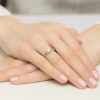 Klasyczny pierścionek z białego złota z diamentem laboratoryjnym 0,40ct w sześciu łapkach Lab Diamonds  W0535.B3.LDW.02 marko