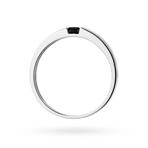 Pierścionek z białego złota z czarnym diamentem 0,12ct Generacja W0432.B3.DIB.01 marko