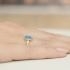 Złoty pierścionek zaręczynowy topaz Swiss brylanty Dynastia W0330.Z3.TOB.01 marko