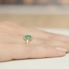 Złoty pierścionek zaręczynowy ze szmaragdem 0,40ct i brylantami Dynastia W0330.Z3.EMG.01 marko
