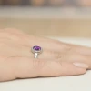 Pierścionek białe złoto z ametystem 0,40ct i brylantami Dynastia W0330.B3.AMV.01 marko
