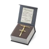 Pozłacany srebrny łańcuszek pancerka z krzyżykiem D302-925-Z-L049 marko