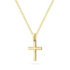 Złoty krzyżyk gładki na łańcuszku gucci Komunia Chrzest D130-585-L008 marko