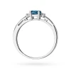Pierścionek zaręczynowy z białego złota z topazem London Blue i brylantami Triola W0006.B3.TOL.01 marko