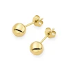 Złote kolczyki kulki 6mm sztyft Jeso pr.375 K804-375-6 marko