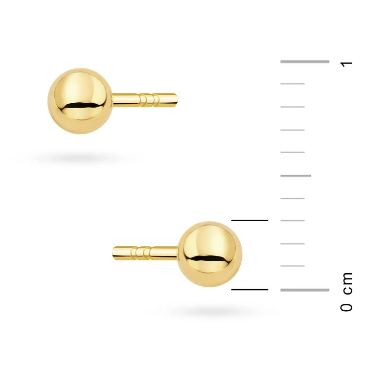 Złote kolczyki kulki 3mm sztyft Jeso pr.375 K804-375-3 marko