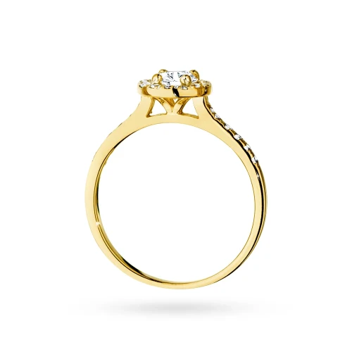 Pierścionek W0551 Diament Laboratoryjny  0,50ct żółte złoto