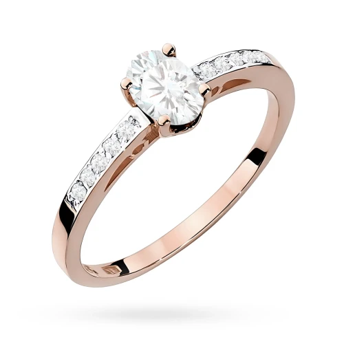 Pierścionek z różowego złota z owalnym diamentem Lab Diamonds i brylantami W0067.R3.LDW.01 marko
