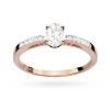 Pierścionek z różowego złota z owalnym diamentem Lab Diamonds i brylantami W0067.R3.LDW.01 marko