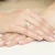 Złoty pierścionek zaręczynowy z owalnym diamentem Lab Diamonds i brylantami kwiatek markiza W0037.Z3.LDW.01 marko