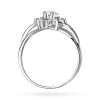 Pierścionek zaręczynowy z białego złota z owalnym diamentem Lab Diamonds i brylantami kwiatek markiza W0037.B3.LDW.01 marko