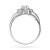 Pierścionek zaręczynowy z białego złota z owalnym diamentem Lab Diamonds i brylantami kwiatek markiza W0037.B3.LDW.01 marko