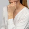 Pozłacana bransoletka nieskończoność serduszka cyrkonie Soledo B1177-925-Z marko