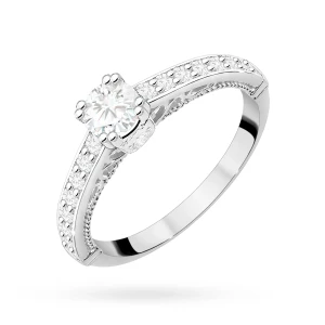 Pierścionek z białego złota z brylantami 0,56ct Galaktyki