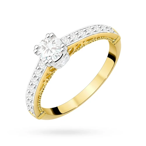 Złoty pierścionek z brylantami 0,56ct 585 Galaktyki W0439.Z3.DIW.01 marko