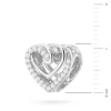 Srebrna zawieszka złączone serca zdobione cyrkoniami Charms Z763-925-S marko