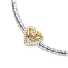 Pozłacana zawieszka złączone serca zdobione cyrkoniami Charms Z763-925-Z marko