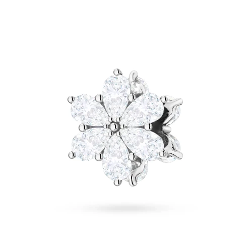 Srebrna zawieszka kwiatek zdobiony cyrkoniami Charms Z764-925-S marko