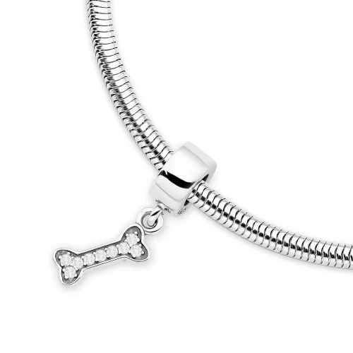 Srebrna zawieszka kość z cyrkoniami Charms Z766-925-S marko