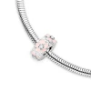 Srebrna zawieszka wisiorek różowe kwiaty cyrkonie Charms Z767-925-S marko