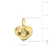Złoty medalik w kształcie serca Matka Boska Częstochowska w diamentowanej oprawie D573-333 marko