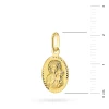 Złoty owalny medalik Matka Boska Częstochowska w ozdobnej oprawie D571-333 marko