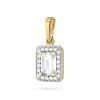 Złota prostokątna zawieszka z diamentami laboratoryjnymi Lab Diamonds Z0422.Z3.LDW.01 marko