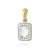 Złota prostokątna zawieszka z diamentami laboratoryjnymi Lab Diamonds Z0422.Z3.LDW.01 marko