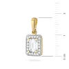 Złota prostokątna zawieszka z diamentami laboratoryjnymi Lab Diamonds Z0422.Z3.LDW.01 marko