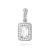 Prostokątna zawieszka z białego złota z diamentami laboratoryjnymi Lab Diamonds Z0422.B3.LDW.01 marko