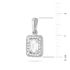 Prostokątna zawieszka z białego złota z diamentami laboratoryjnymi Lab Diamonds Z0422.B3.LDW.01 marko