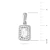 Prostokątna zawieszka z białego złota z diamentami laboratoryjnymi Lab Diamonds Z0422.B3.LDW.01 marko