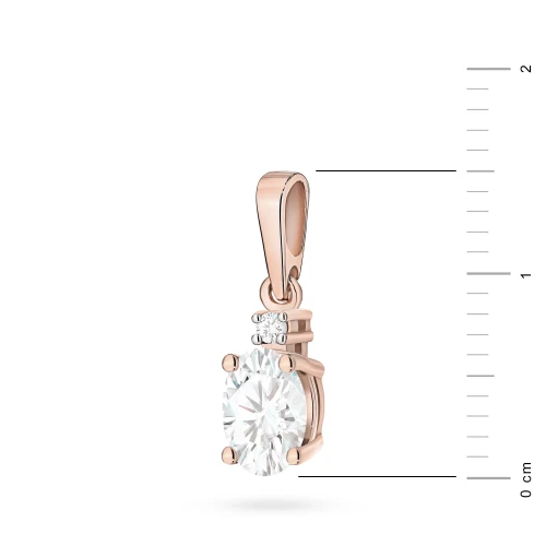 Zawieszka z białego złota z owalnym  diamentem laboratoryjnym Lab Diamonds