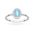 Pierścionek zaręczynowy z białego złota markiza owalny topaz swiss blue z brylantami Kultowa P222-B585-T0.50 marko