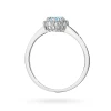 Pierścionek zaręczynowy z białego złota markiza owalny topaz swiss blue z brylantami Kultowa P222-B585-T0.50 marko