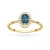 Złoty pierścionek zaręczynowy markiza owalny topaz london blue z brylantami Kultowa P222-585-TLB0.50 marko