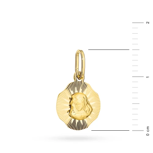 Złoty medalik Matka Boska w diamentowanej oprawie MD-GW-170-585 marko